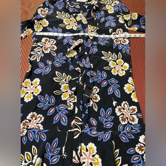 Tory Burch Jane ruffled floral black Dress size 4 - Picture 2 of 6